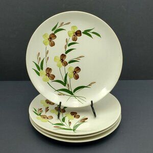 Blue Ridge Southern Potteries Sunny Spray Dinner Plates Yellow Brown Flowers